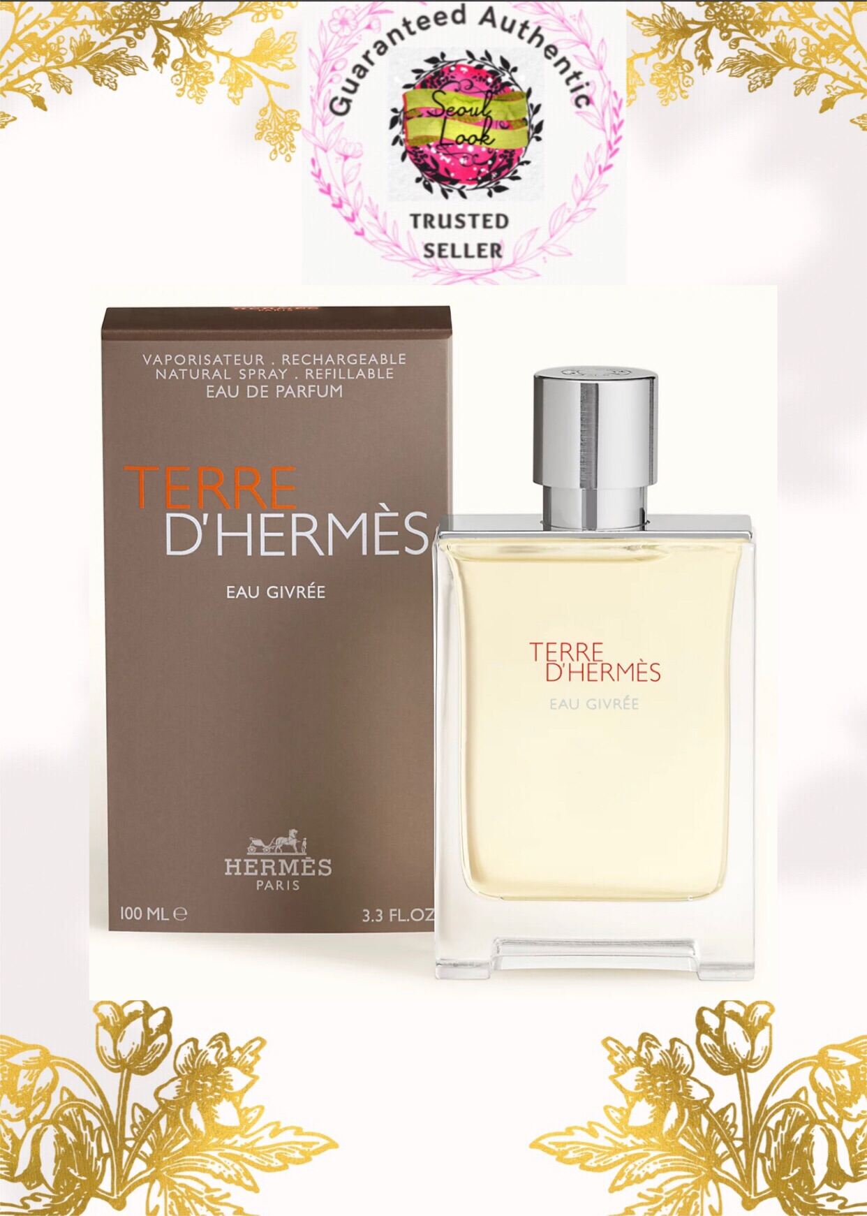 Hermes Terre D’Hermes Eau Givree EDP 100ml for Men (Retail Packaging) - BNIB Perfume/Fragrance